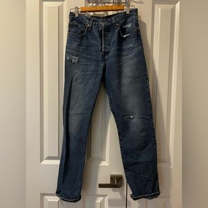 Levi’s 501s, distressed straight leg jeans W27 L30
